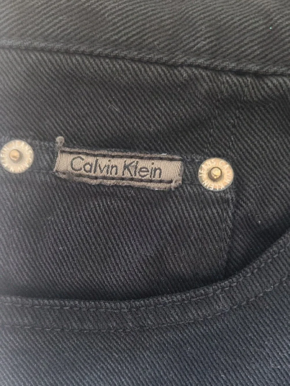 Calvin Klein Kids Vintage Slim Straight Jeans in Black